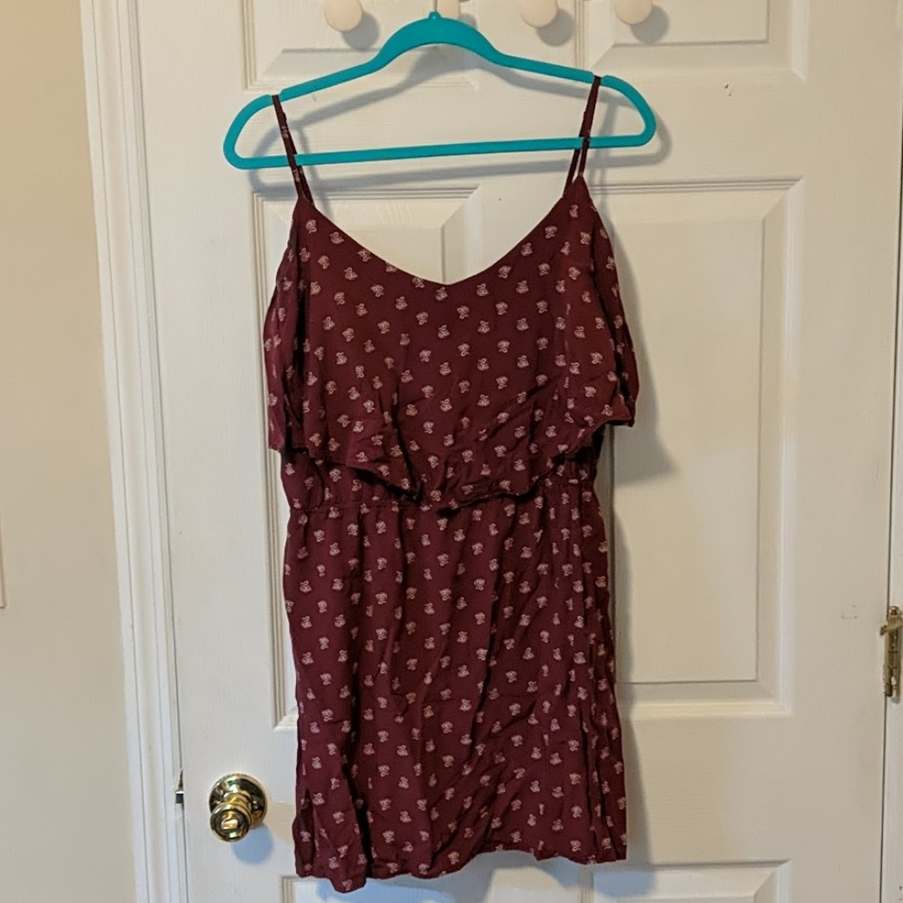 Red mini summer dress